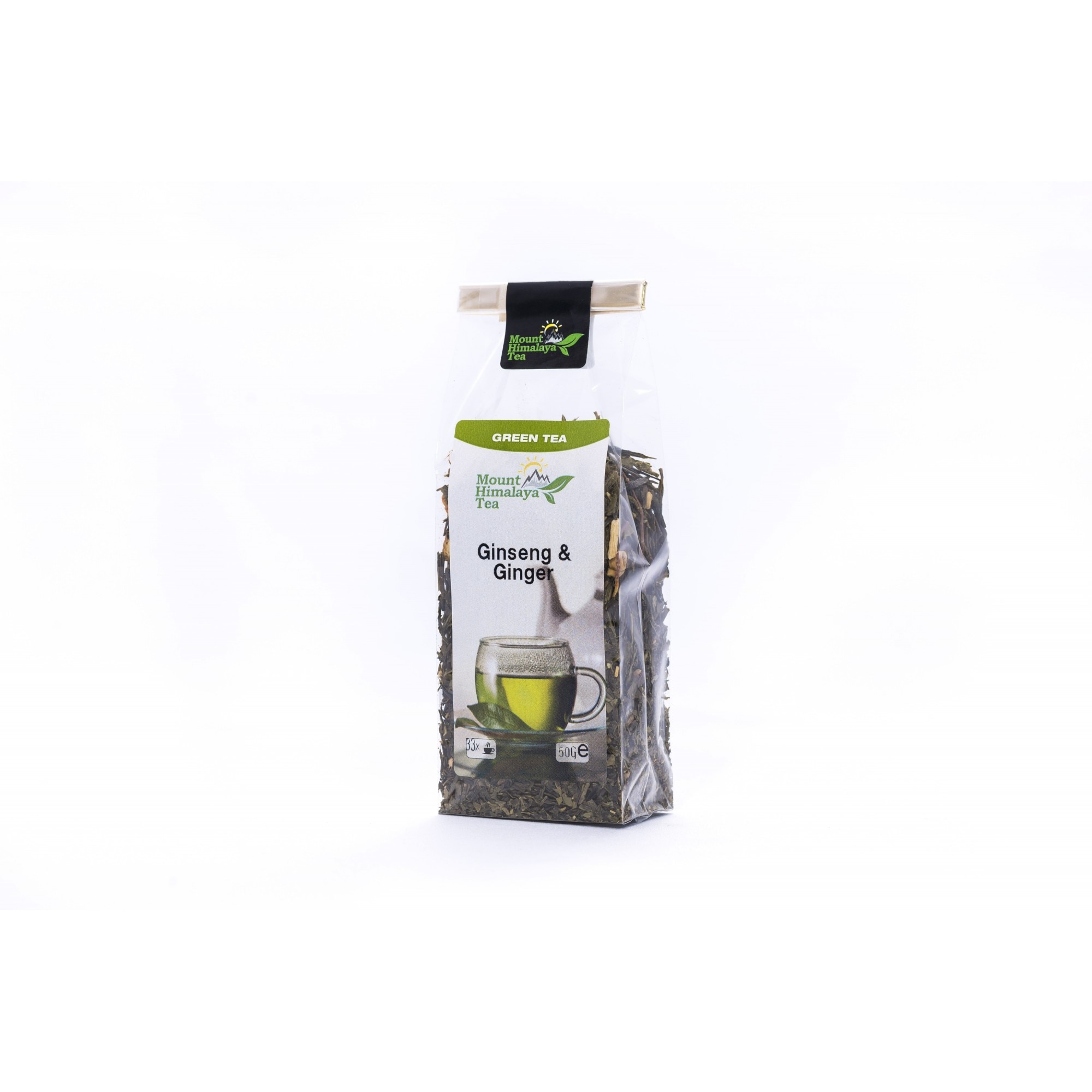 Ceai verde cu ginseng si ghimbir, Ginseng & Ginger, Mount Himalaya Tea, 50 g