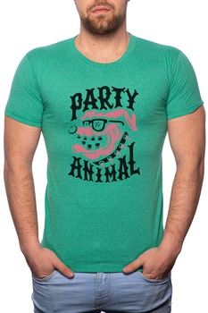 Tricou barbati, Party Animal, 100% Bumbac, GR260, Verde