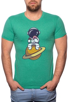 Tricou barbati, Doughnut, 100% Bumbac, GR280, Verde Tricou barbati, Doughnut, 100% Bumbac, GR280, Verde
