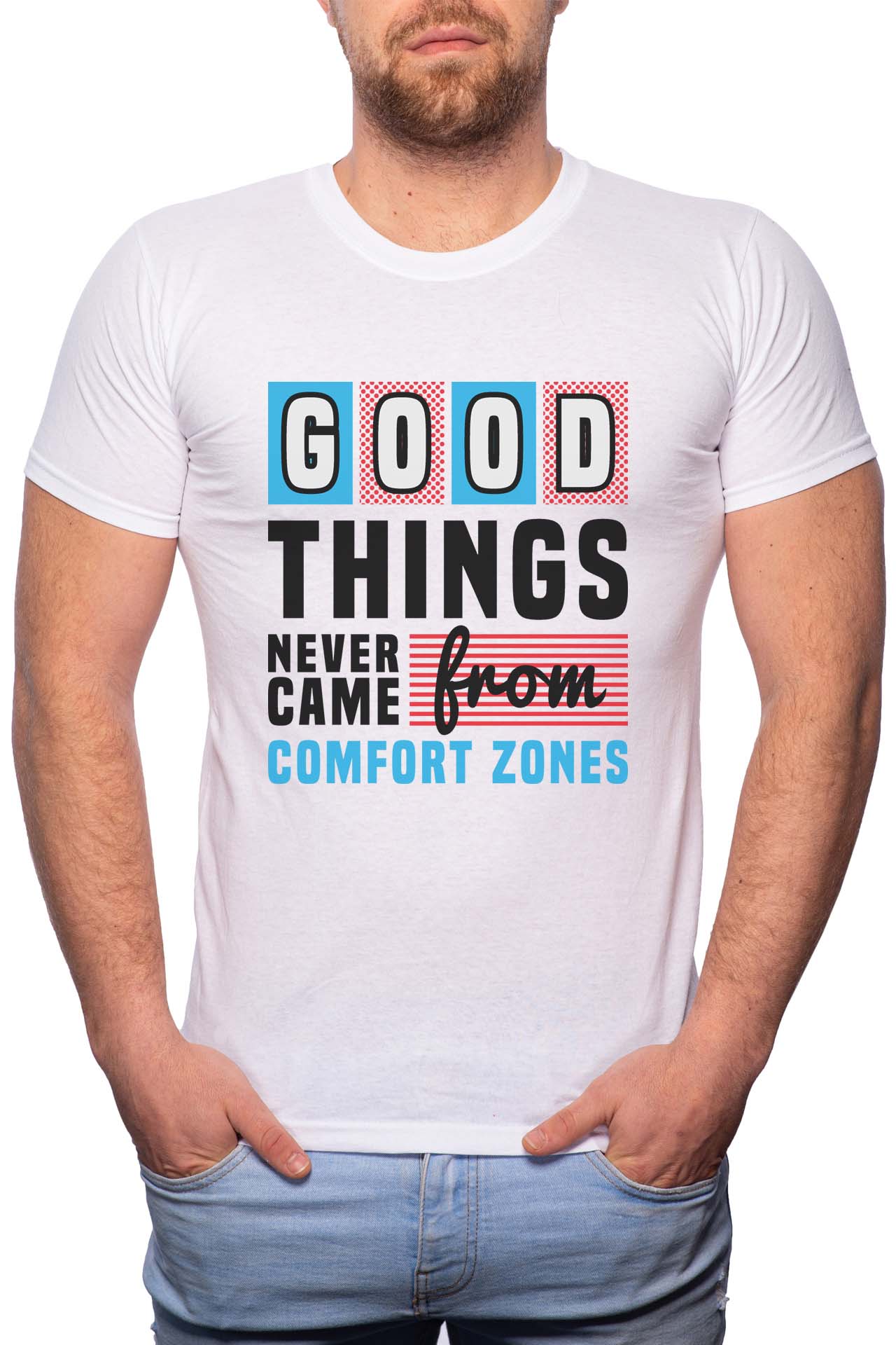 Tricou barbati, Good Things, 100% Bumbac, GR310, Alb
