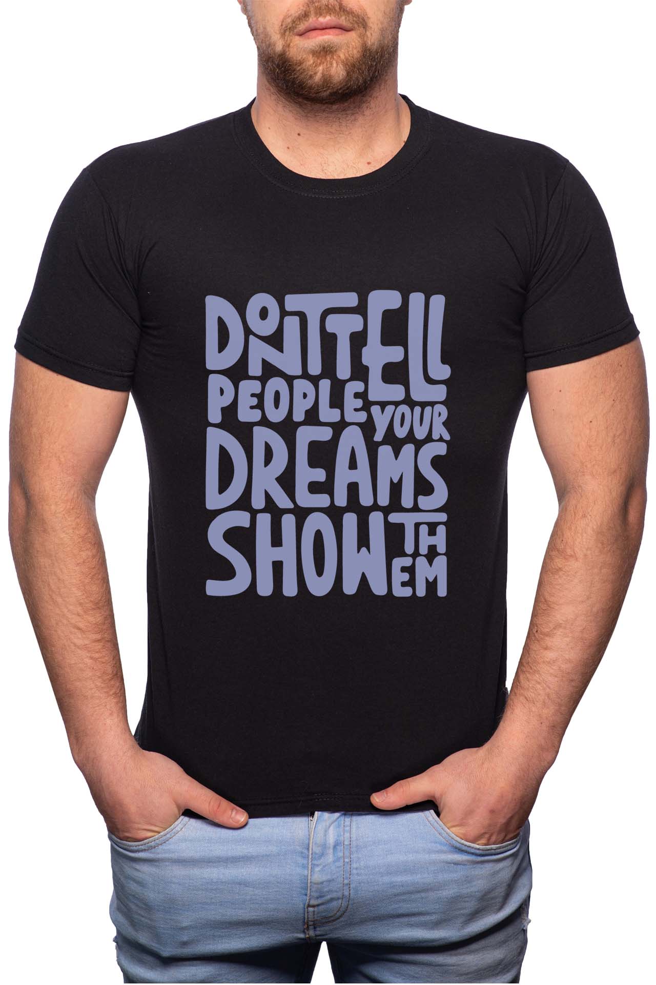 Tricou barbati, Show Your Dreams, 100% Bumbac, GM315, Negru