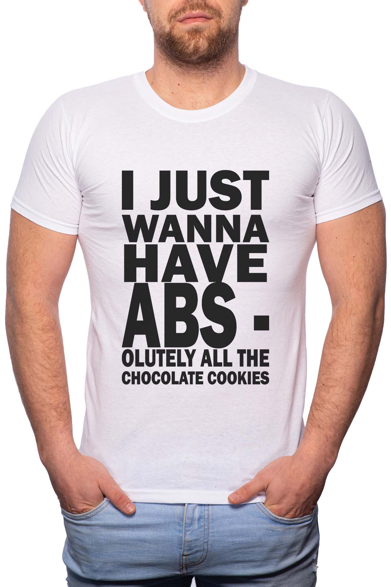 Tricou barbati, Abs, 100% Bumbac, G319, Alb