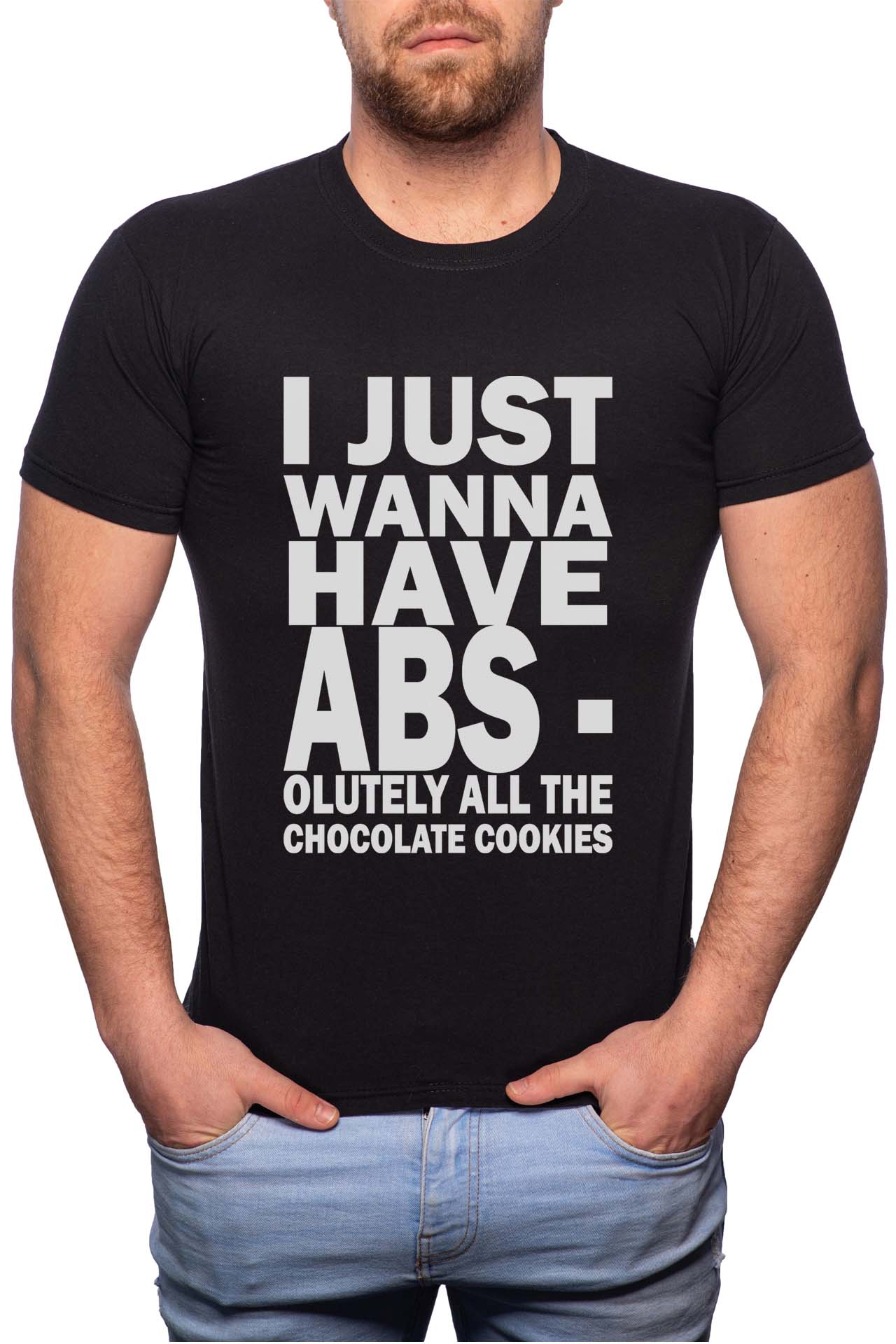 Tricou barbati, Abs, 100% Bumbac, G319, Negru