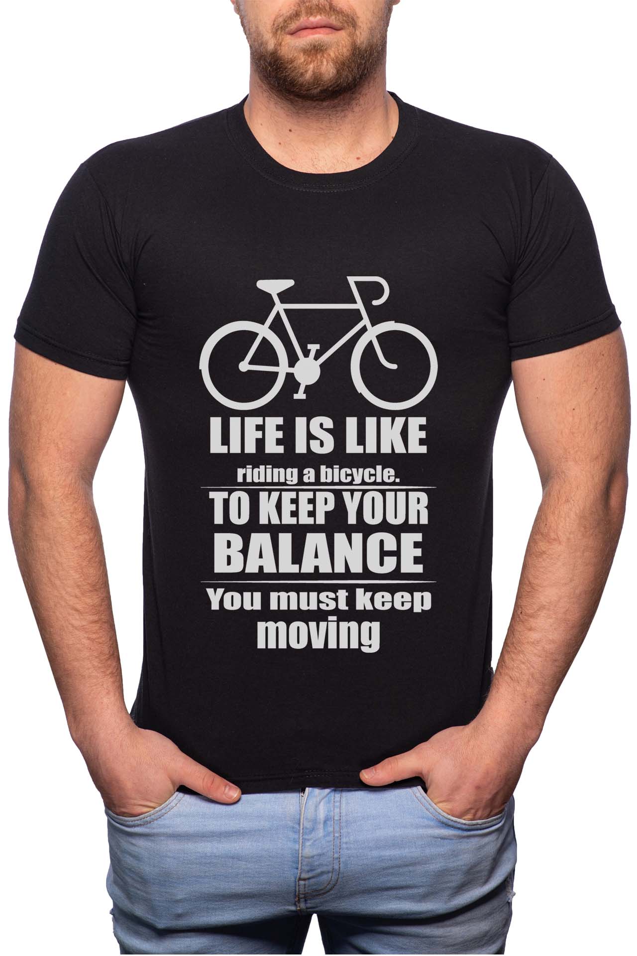Tricou barbati, Balance, 100% Bumbac, GR335, Negru