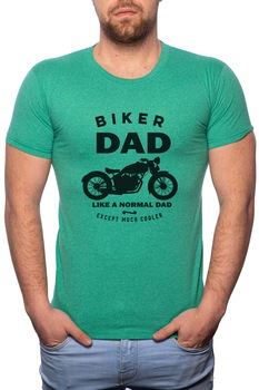 Tricou barbati, Biker Dad, 100% Bumbac, GR336, Verde