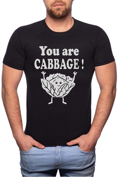 Tricou barbati, You Are Cabbage, 100% Bumbac, G343, Negru