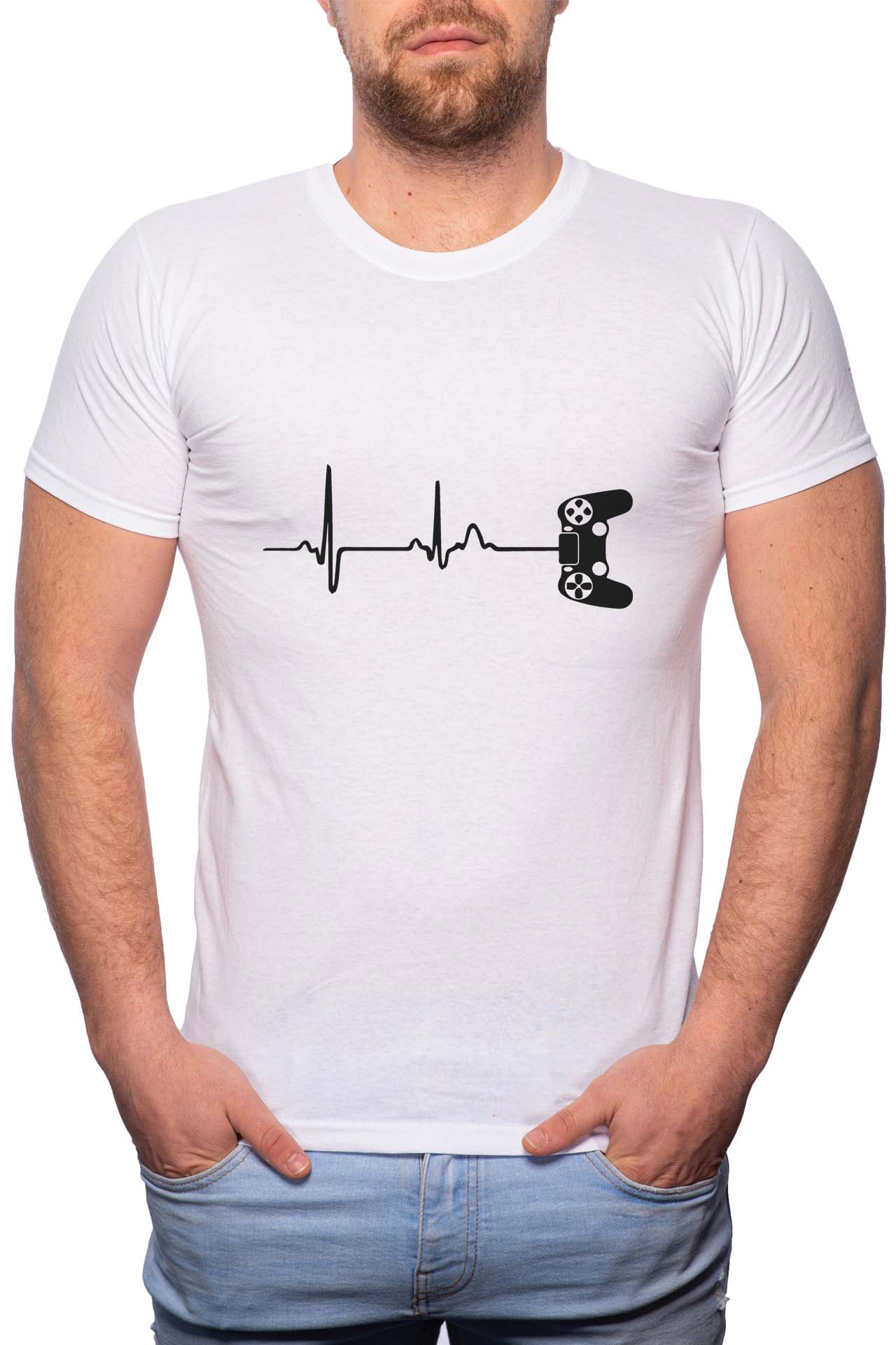 Tricou barbati, Controller, 100% Bumbac, B167, Alb