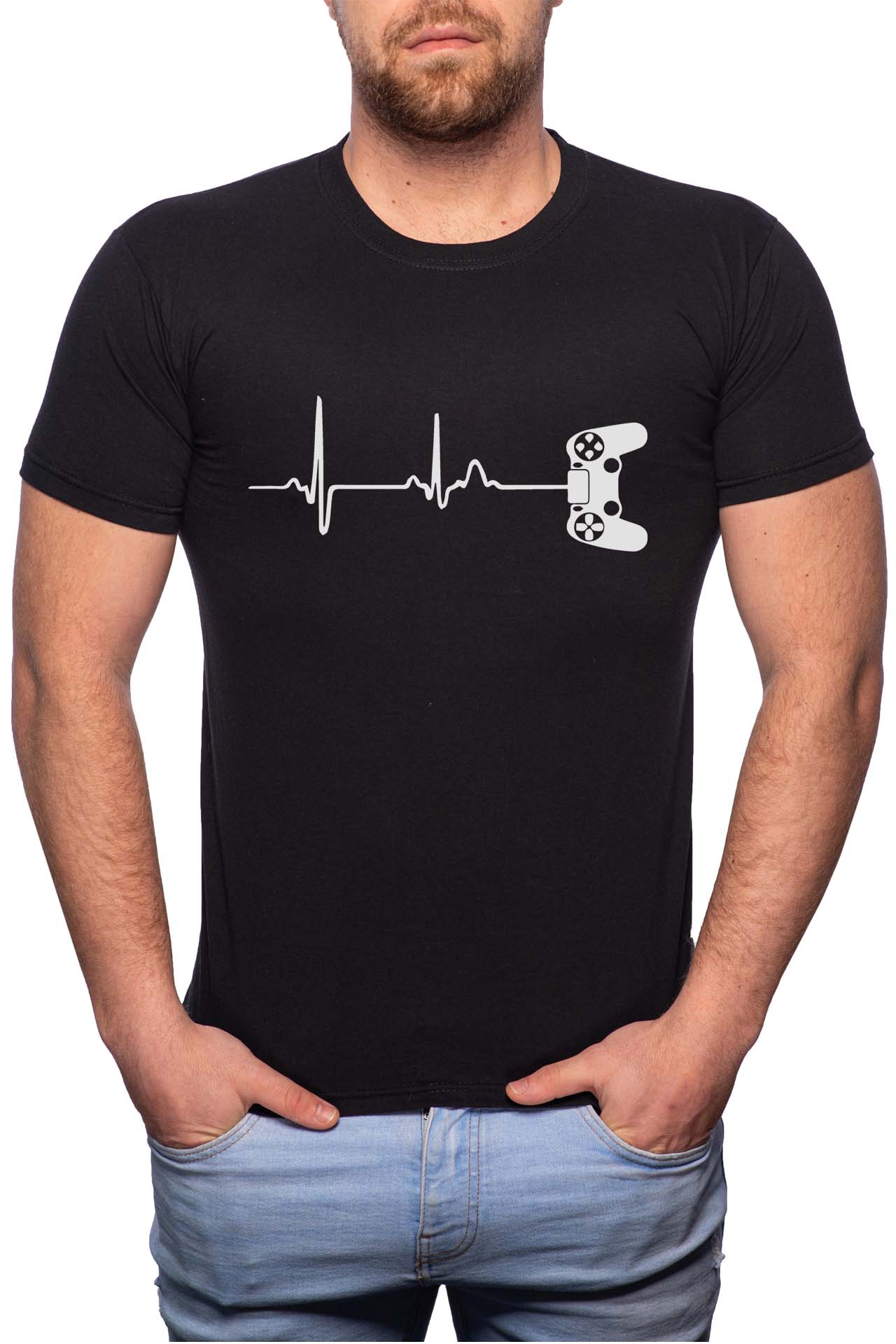 Tricou barbati, Controller, 100% Bumbac, B167, Negru