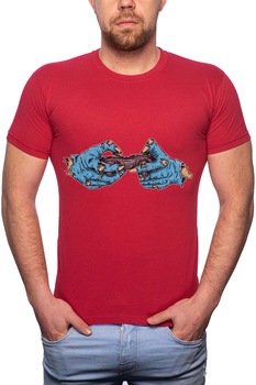 Tricou barbati, Gamer Zombie, 100% Bumbac, GR239, Rosu Bordeaux Tricou barbati, Gamer Zombie, 100% Bumbac, GR239, Rosu Bordeaux