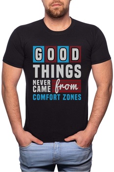 Tricou barbati, Good Things, 100% Bumbac, GR310, Negru Tricou barbati, Good Things, 100% Bumbac, GR310, Negru
