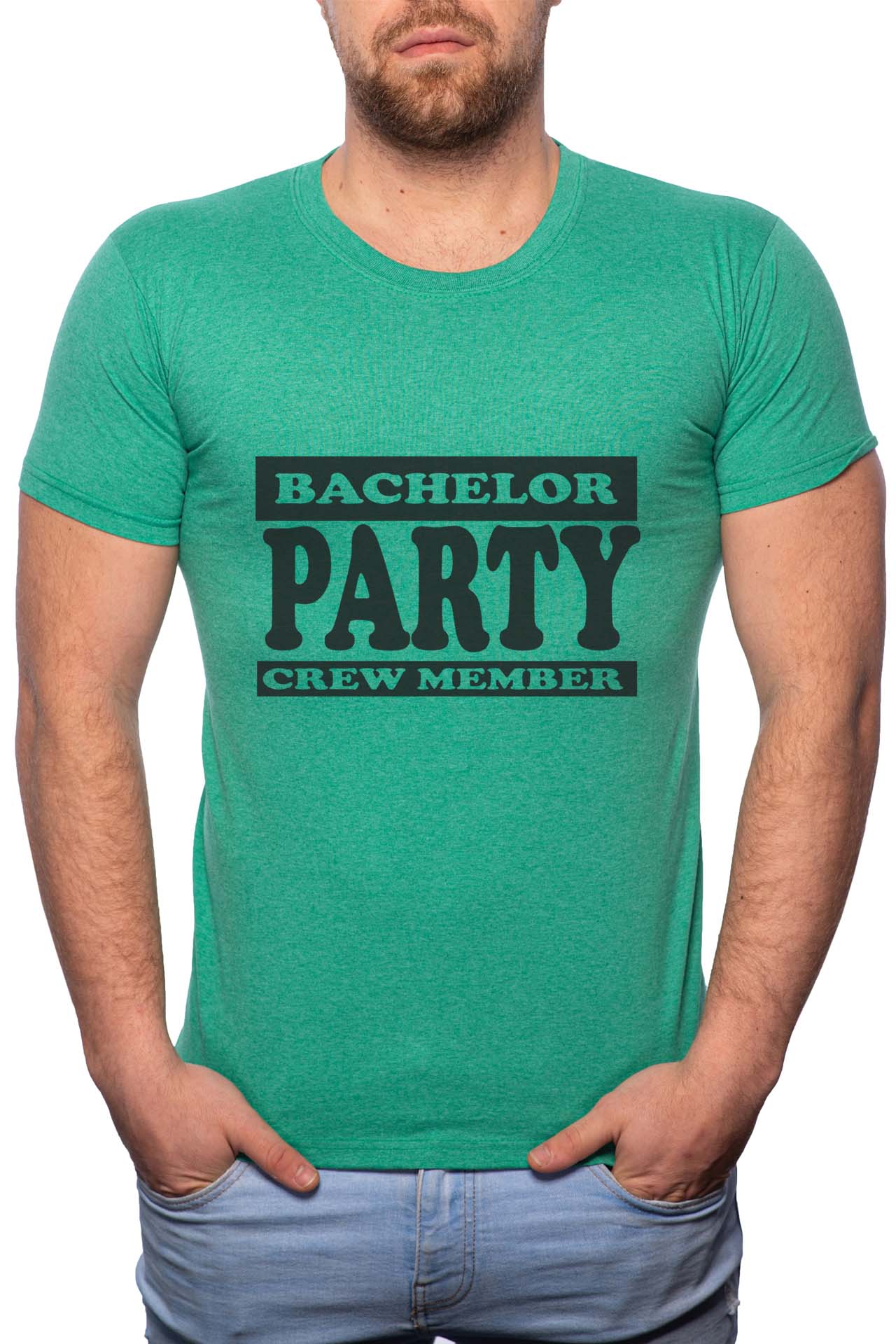 Tricou barbati, Bachelor Party, 100% Bumbac, B331, Verde