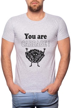 Tricou barbati, You Are Cabbage, 100% Bumbac, G343, Gri