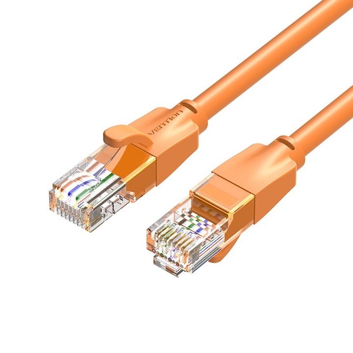 Cablu de retea CAT6 UTP, tata-tata, 1 metru, portocaliu, Vention