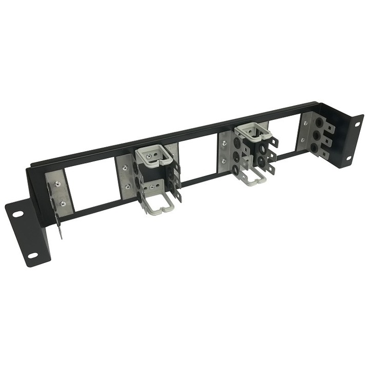 19" LanKATT tartó 9 telefonkábelhez - 2U, patch panel telefonálás