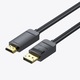 Cablu Convertor VENTION DisplayPort la HDMI, Rezolutie 4K@30Hz, Conectori Placati cu Aur, Compatibil Desktop, Monitor, Televizor, Proiector, PVC/ABS, Plug Play, Negru, 5m
