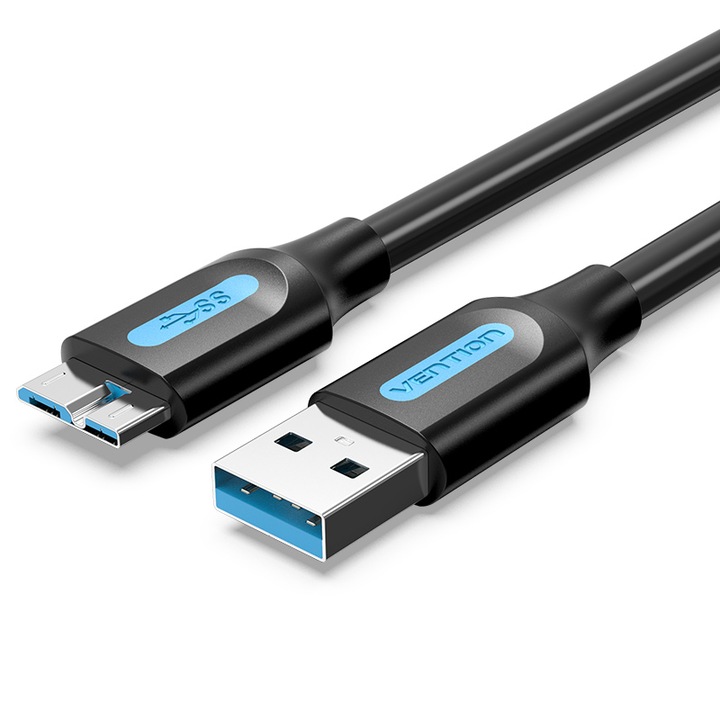 Кабел USB 3.0 към Micro-B, мъжки към мъжки, 1,5 метра, Vention