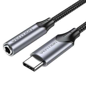 Adaptor audio USB C la Jack 3,5 mm pentru casti, 1 metru Vention Adaptor audio USB C la Jack 3,5 mm pentru casti, 1 metru Vention