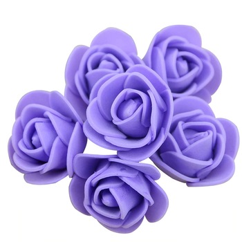 Set de 100 trandafiri de spuma, de 3 cm, lila Set de 100 trandafiri de spuma, de 3 cm, lila