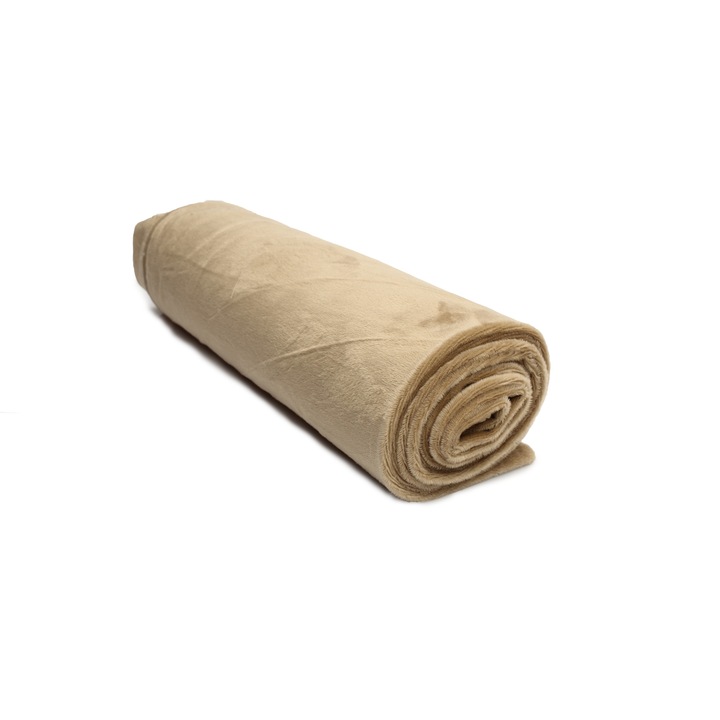 Tricotaje Polare netezi Minky, Culoare Camila, dimensiune 50 cm x 160 cm