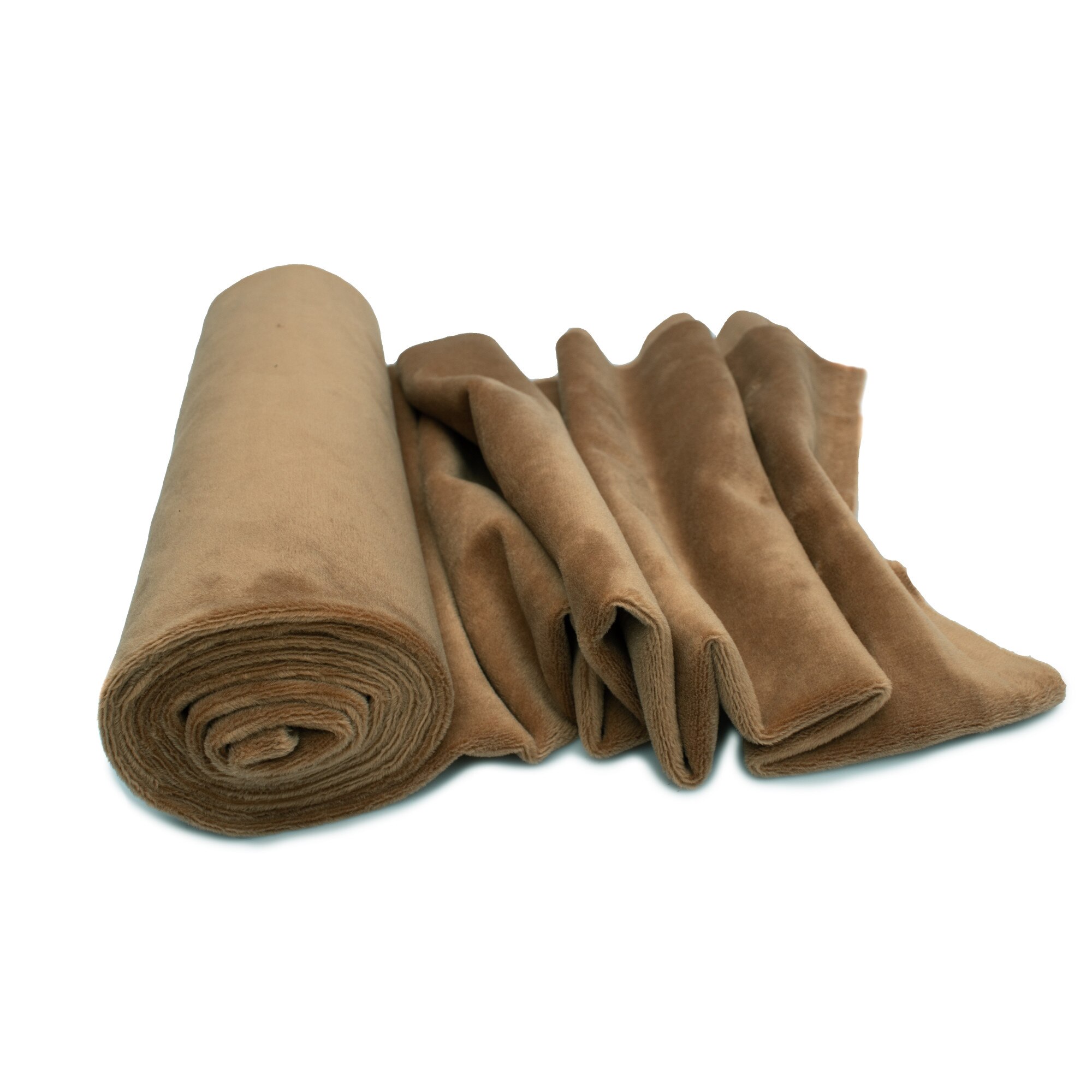 Tricotaje Polare netezi Minky, Culoare Caramea, dimensiune 50 cm x 160 cm