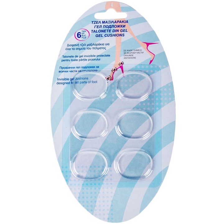 Set 6 talonete din gel, 2 cm