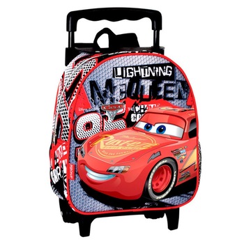 Ghiozdan Troler Disney Cars McQueen,28 x 24 x 10 cm Ghiozdan Troler Disney Cars McQueen,28 x 24 x 10 cm