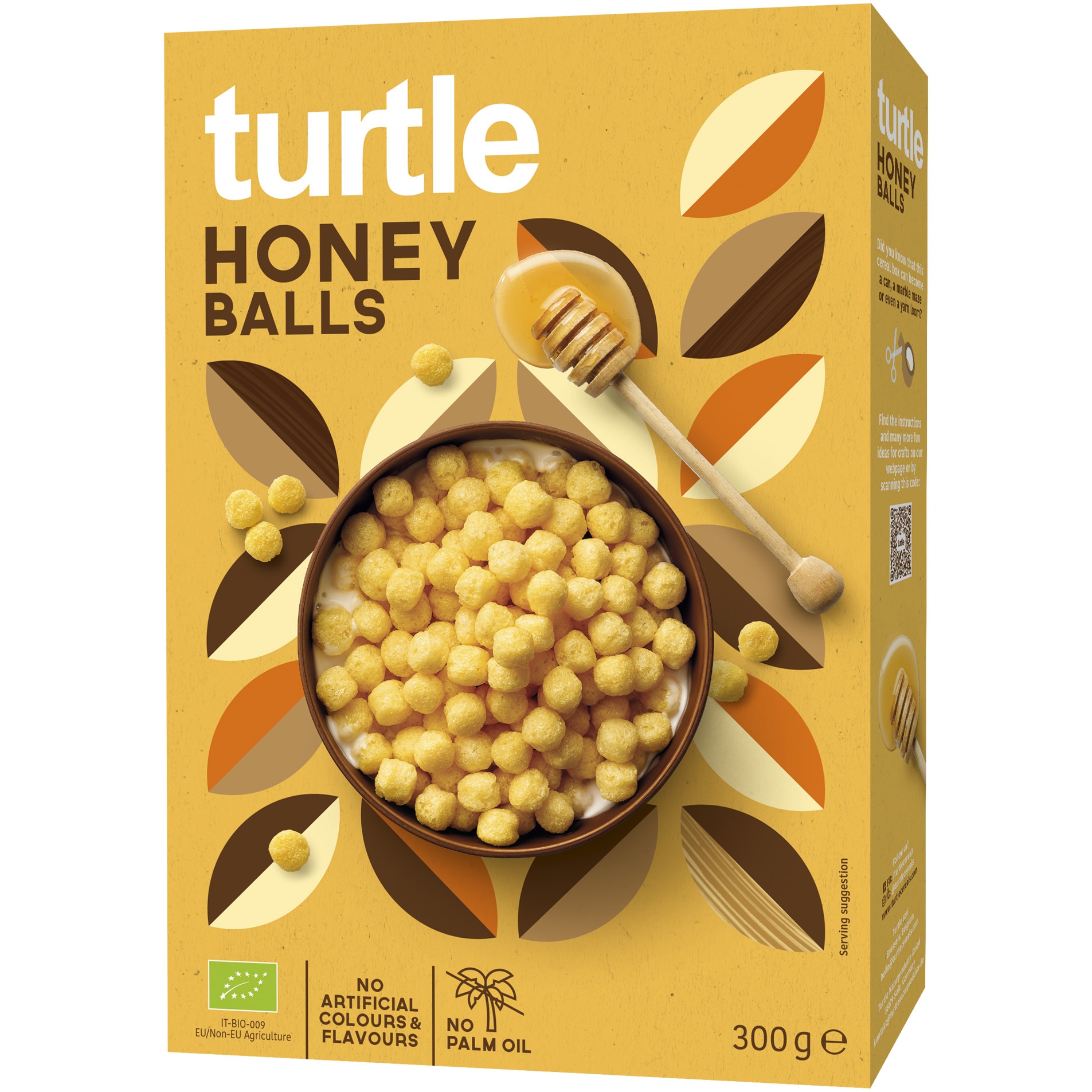 Bile crocante din porumb ECO invelite in miere, Turtle, 300g