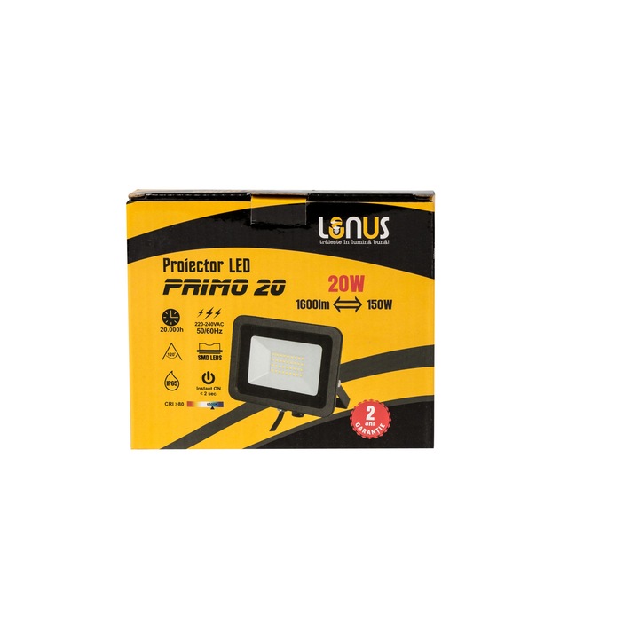 Proiector LED Lunus, 20W, 1600lm, IP65