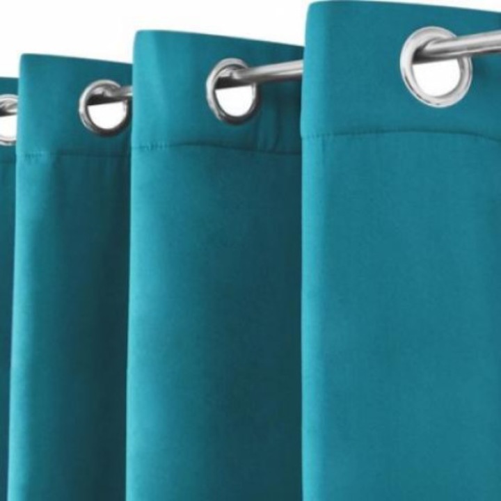 Set 2xCortina, Beautissu, 140x245cm, Turcoaz