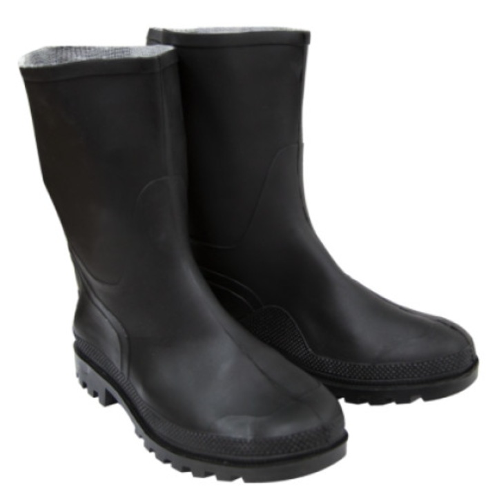 Cizme din PVC Tip Bursuc Negre 42 30 cm