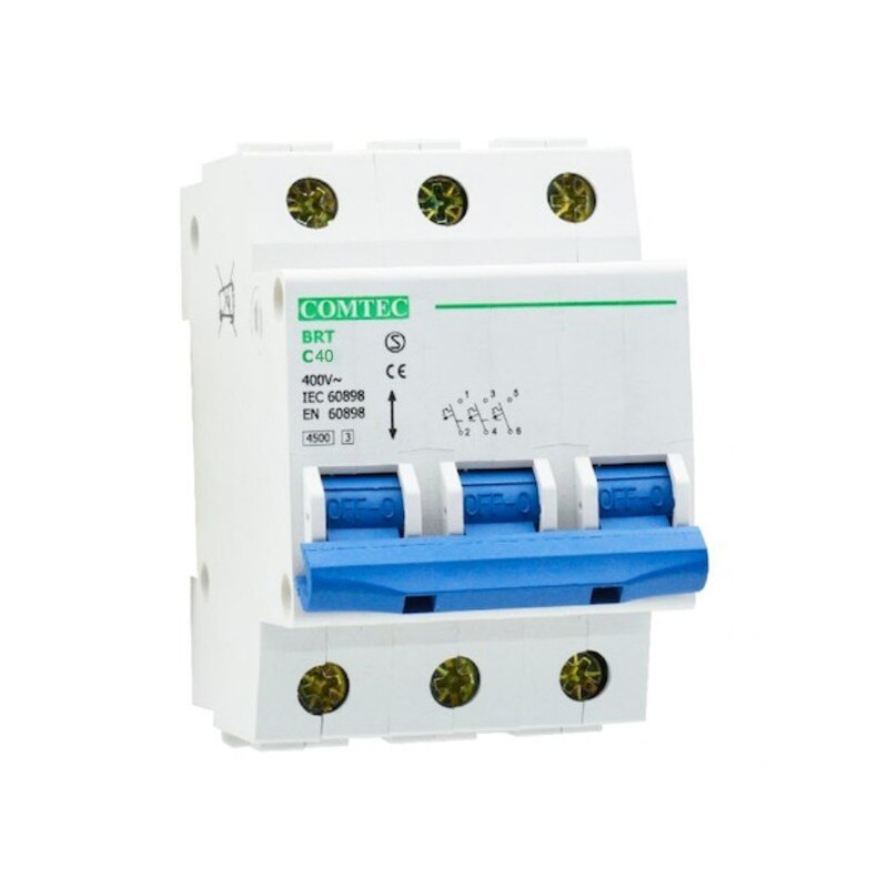 Intrerupator automat BRT tripolar COMTEC, 40A, curba C, 3P+N