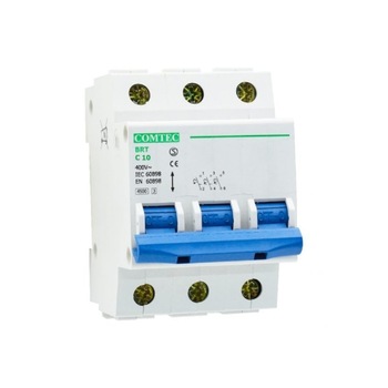 Intrerupator automat BRT tripolar COMTEC, 10A, curba C 3P+N Intrerupator automat BRT tripolar COMTEC, 10A, curba C 3P+N