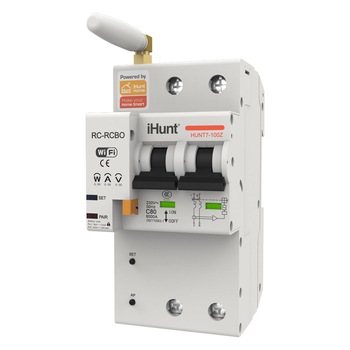 Siguranta automata inteligenta cu contorizare iHunt Home WIFI Smart Circuit Breaker with Metering Function 2P 40A, WiFi, 2 poli, 1P+N, 40A, iHunt Home App Siguranta automata inteligenta cu contorizare iHunt Home WIFI Smart Circuit Breaker with Metering Function 2P 40A, WiFi, 2 poli, 1P+N, 40A, iHunt Home App