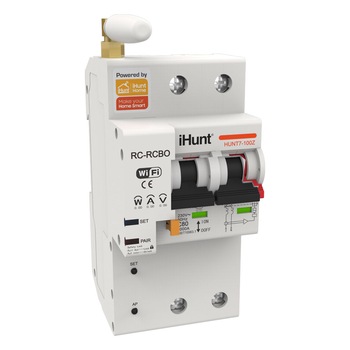 Siguranta automata inteligenta cu contorizare iHunt Home WIFI Smart Circuit Breaker with Metering Function 2P 32A, WiFi, 2 poli, 1P+N, 32A, iHunt Home App Siguranta automata inteligenta cu contorizare iHunt Home WIFI Smart Circuit Breaker with Metering Function 2P 32A, WiFi, 2 poli, 1P+N, 32A, iHunt Home App