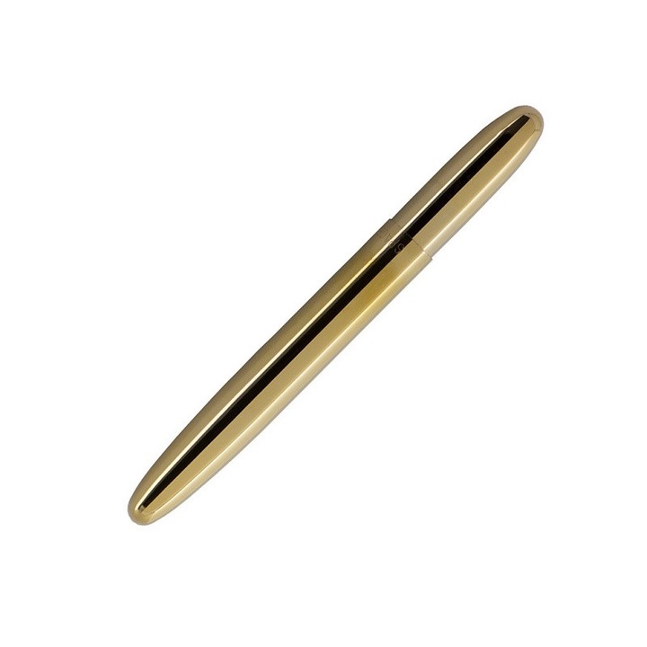 Химикалка Fisher Space Pen Antimicrobial Raw Brass Bullet, 400RAW, патиниращ месинг, черно мастило, подаръчна кутия