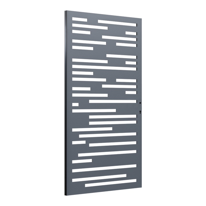 Входна порта Todome, Разкроен лист 60, Черен, 100 x 180 см