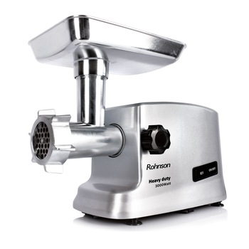 Masina de tocat carne R5430 Heavy Duty, 3000W, capacitate tocare 2.5kg/ min, accesorii pentru rosii, carnati, kibbe, functie reverse, 3 site metalice, bol din aluminiu cu accesoriu de impingere, corp din aluminiu Masina de tocat carne R5430 Heavy Duty, 3000W, capacitate tocare 2.5kg/ min, accesorii pentru rosii, carnati, kibbe, functie reverse, 3 site metalice, bol din aluminiu cu accesoriu de impingere, corp din aluminiu