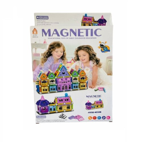 Joc de constructie magnetic 3D, 108 piese