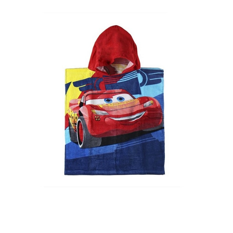 Prosop poncho cu gluga Disney Cars 50 X 115 CM Universala Multicolor