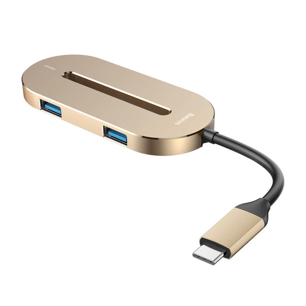 Adaptor Multihub Multifunctional Baseus Type-C la 3xUSB3.0, HDMI 4K Usb Type C PD, Auriu