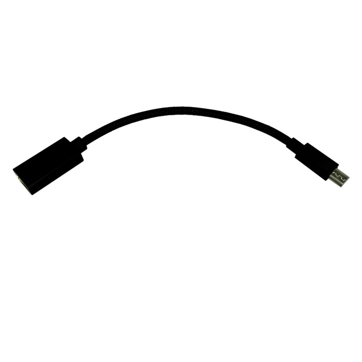 OEM adapterkábel, USB 2.0 - Micro USB 2.0, 16,5 cm, fekete