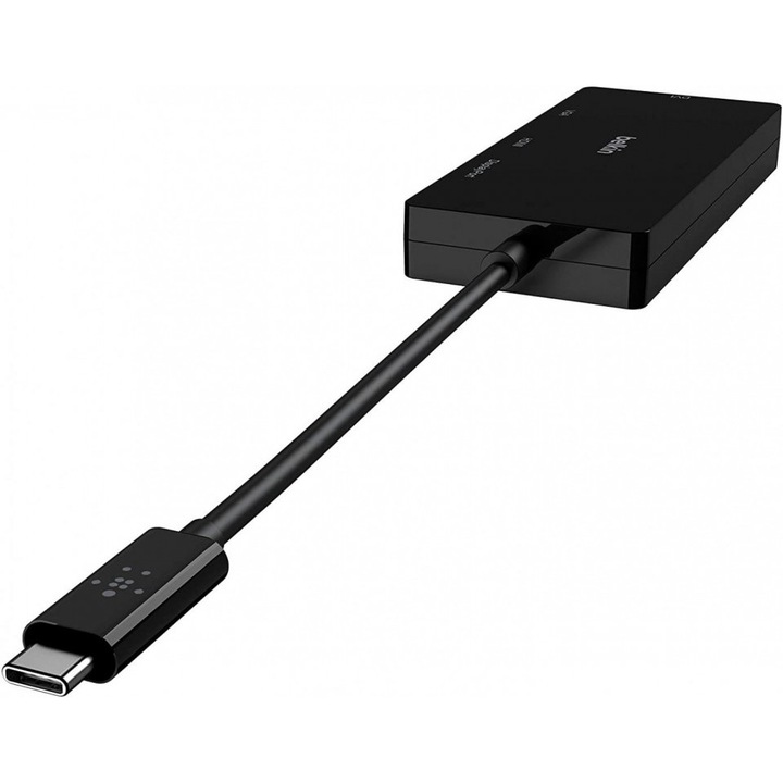 Adaptor Belkin USB-C Video Adapter (HDMI, VGA, DVI, DISPLAYPORT), BLK