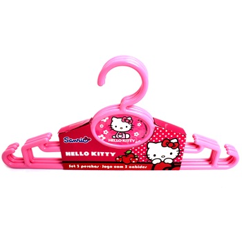 Set 3 umerase din plastic, pentru copii, Hello Kitty, roz Set 3 umerase din plastic, pentru copii, Hello Kitty, roz