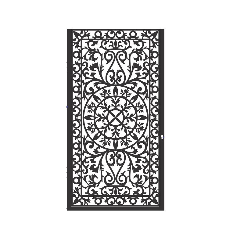 Poarta acces pietonal,din tabla decupata ,Traforata CNC, cu laser,PP011 , 1640 X 880 mm