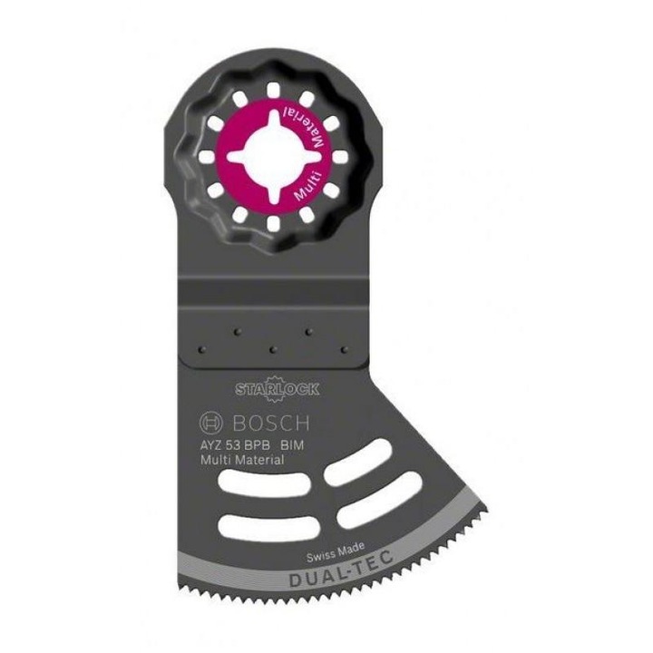 Panza pentru fierastrau multicutter, Bosch AYZ 53 BPB BIM Starlock Multimaterial