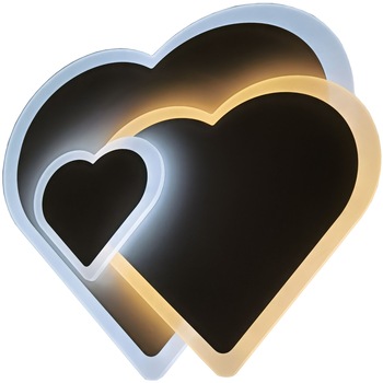 Plafoniera LED Avide Coeur 74 W, 5180 lumeni, 3 moduri de iluminare, telecomanda, forma inima Plafoniera LED Avide Coeur 74 W, 5180 lumeni, 3 moduri de iluminare, telecomanda, forma inima