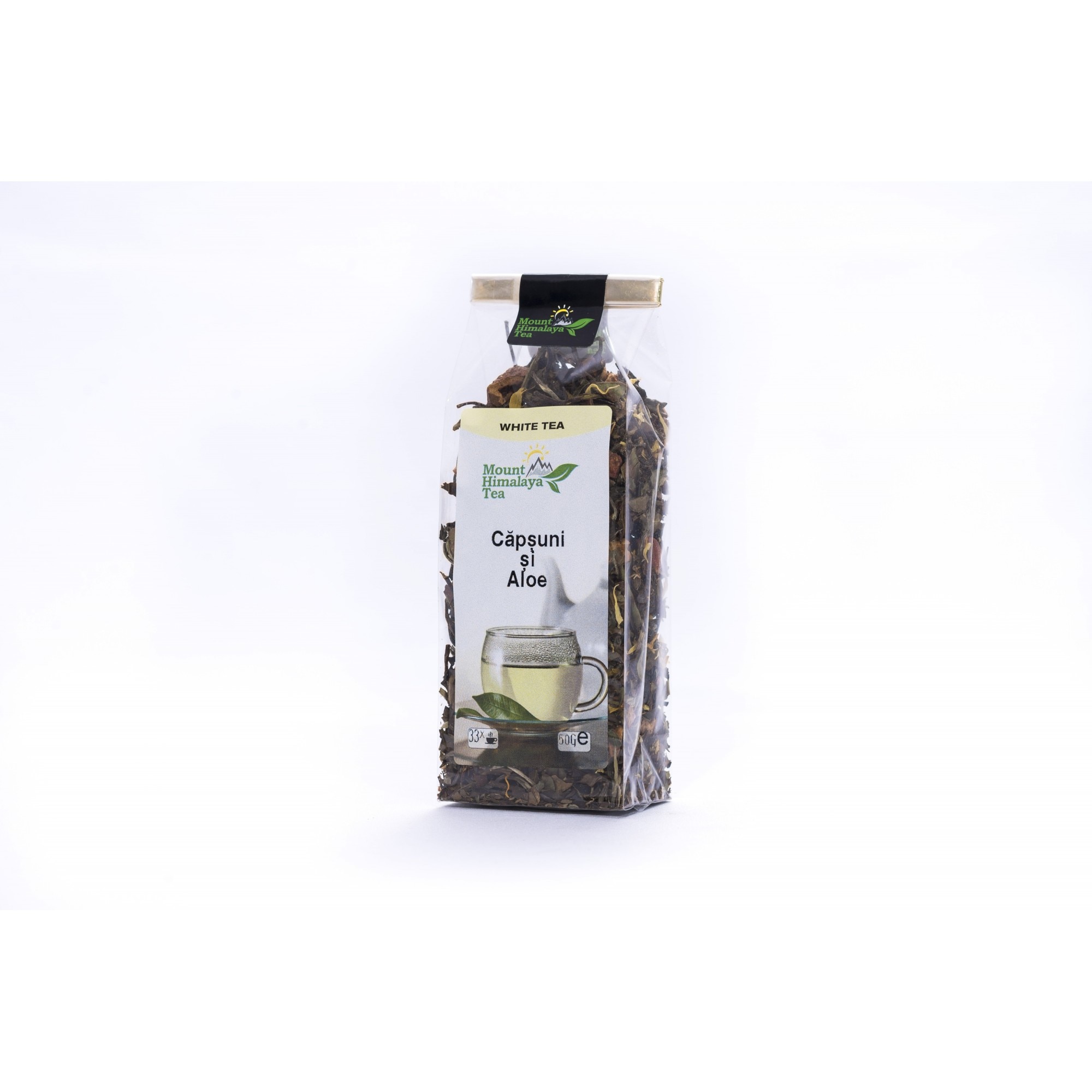 Ceai alb Capsuni & Aloe, Mount Himalaya Tea, 50 g