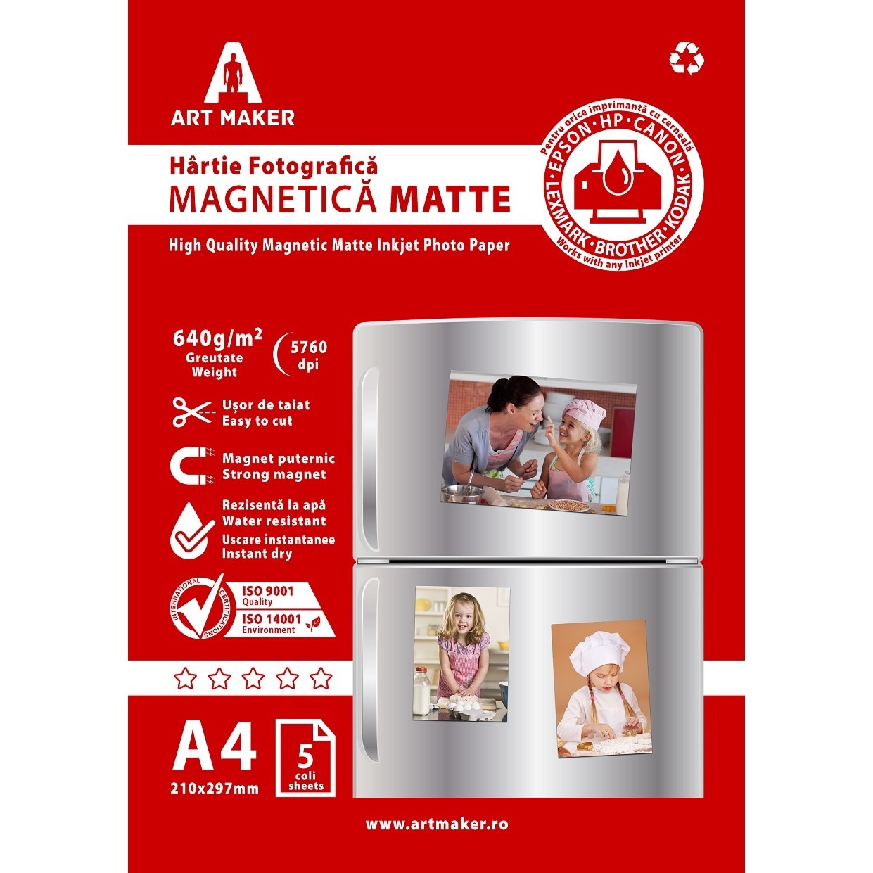 Hartie foto magnetica Art Maker Mata, A4, 690g/mp, 5 coli