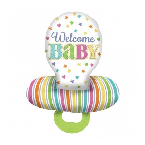 Balon folie figurina Suzeta Welcome Baby- 55 x 73cm