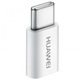 Adaptor incarcare & date Huawei, OTG USB Type-C: Micro USB (mama) - USB Type-C (tata), Alb